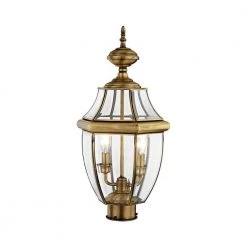 Monterey 2 Light Antique Brass Outdoor Post Top Lantern by Livex Lighting 12 Monterey 2 Light Antique Brass Outdoor Post Top Lantern by Livex Lighting -Livex Lighting shop antique brass livex lighting post lanterns 2254 01 1f 1000