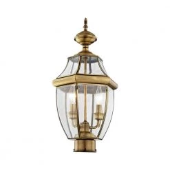 Monterey 2 Light Antique Brass Outdoor Post Top Lantern by Livex Lighting 11 Monterey 2 Light Antique Brass Outdoor Post Top Lantern by Livex Lighting -Livex Lighting shop antique brass livex lighting post lanterns 2254 01 4f 1000