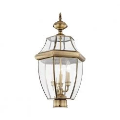 Monterey 3 Light Antique Brass Outdoor Post Top Lantern by Livex Lighting 11 Monterey 3 Light Antique Brass Outdoor Post Top Lantern by Livex Lighting -Livex Lighting shop antique brass livex lighting post lanterns 2354 01 4f 1000