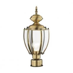Outdoor Basics 1 Light Antique Brass Outdoor Post Top Lantern by Livex Lighting -Livex Lighting shop antique brass livex lighting post light sets 2009 01 44 1000