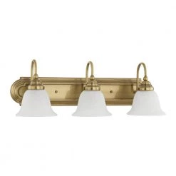 Belmont 3-Light Medium Antique Brass Wall Bath Vanity Light by Livex Lighting -Livex Lighting shop antique brass livex lighting vanity lighting 1003 01 c3 1000