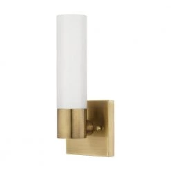 Aero 1 Light Antique Brass ADA Wall Sconce by Livex Lighting -Livex Lighting shop antique brass livex lighting vanity lighting 10101 01 c3 1000
