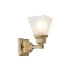 Mission 1 Light Antique Brass Wall Sconce by Livex Lighting -Livex Lighting shop antique brass livex lighting vanity lighting 1031 01 77 1000