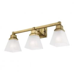 Mission 3 Light Antique Brass Bath Vanity by Livex Lighting -Livex Lighting shop antique brass livex lighting vanity lighting 1033 01 fa 1000