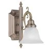 French Regency 1 Light Antique Brass Bath Vanity Light by Livex Lighting