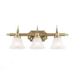 French Regency 3 Light Antique Brass Bath Vanity by Livex Lighting -Livex Lighting shop antique brass livex lighting vanity lighting 1283 01 44 1000