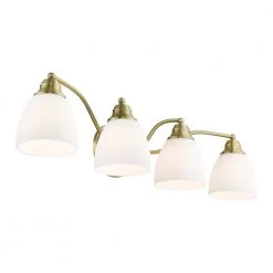 Somerville 4 Light Antique Brass Bath Vanity by Livex Lighting -Livex Lighting shop antique brass livex lighting vanity lighting 13674 01 fa 1000