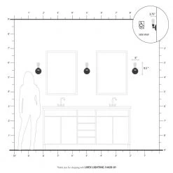 Lansdale 1-Light Antique Brass ADA Wall Sconce by Livex Lighting -Livex Lighting shop antique brass livex lighting vanity lighting 14420 01 77 1000