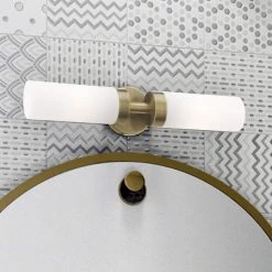 Aero 2 Light Antique Brass ADA Vanity Sconce by Livex Lighting -Livex Lighting shop antique brass livex lighting vanity lighting 15072 01 a0 1000