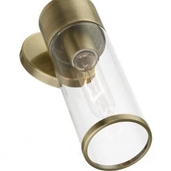 Banca 1-Light Antique Brass ADA Wall Sconce with Clear Glass by Livex Lighting -Livex Lighting shop antique brass livex lighting vanity lighting 17281 01 44 1000