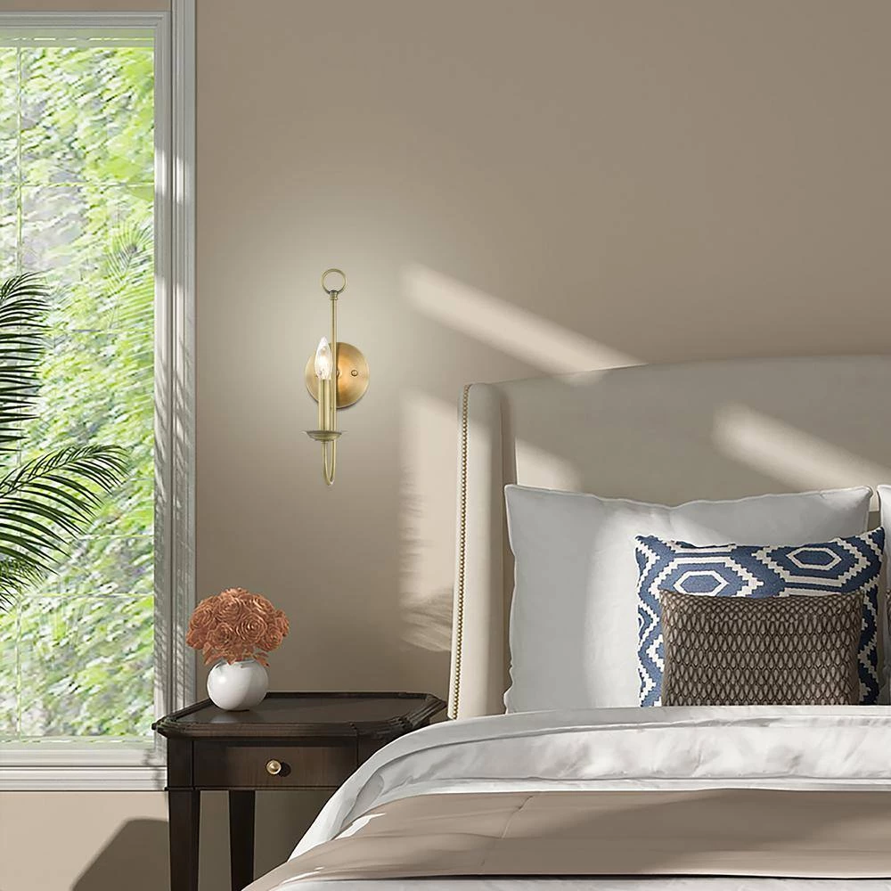 Estate 1 Light Antique Brass Sconce by Livex Lighting 5 Estate 1 Light Antique Brass Sconce by Livex Lighting - Image 5