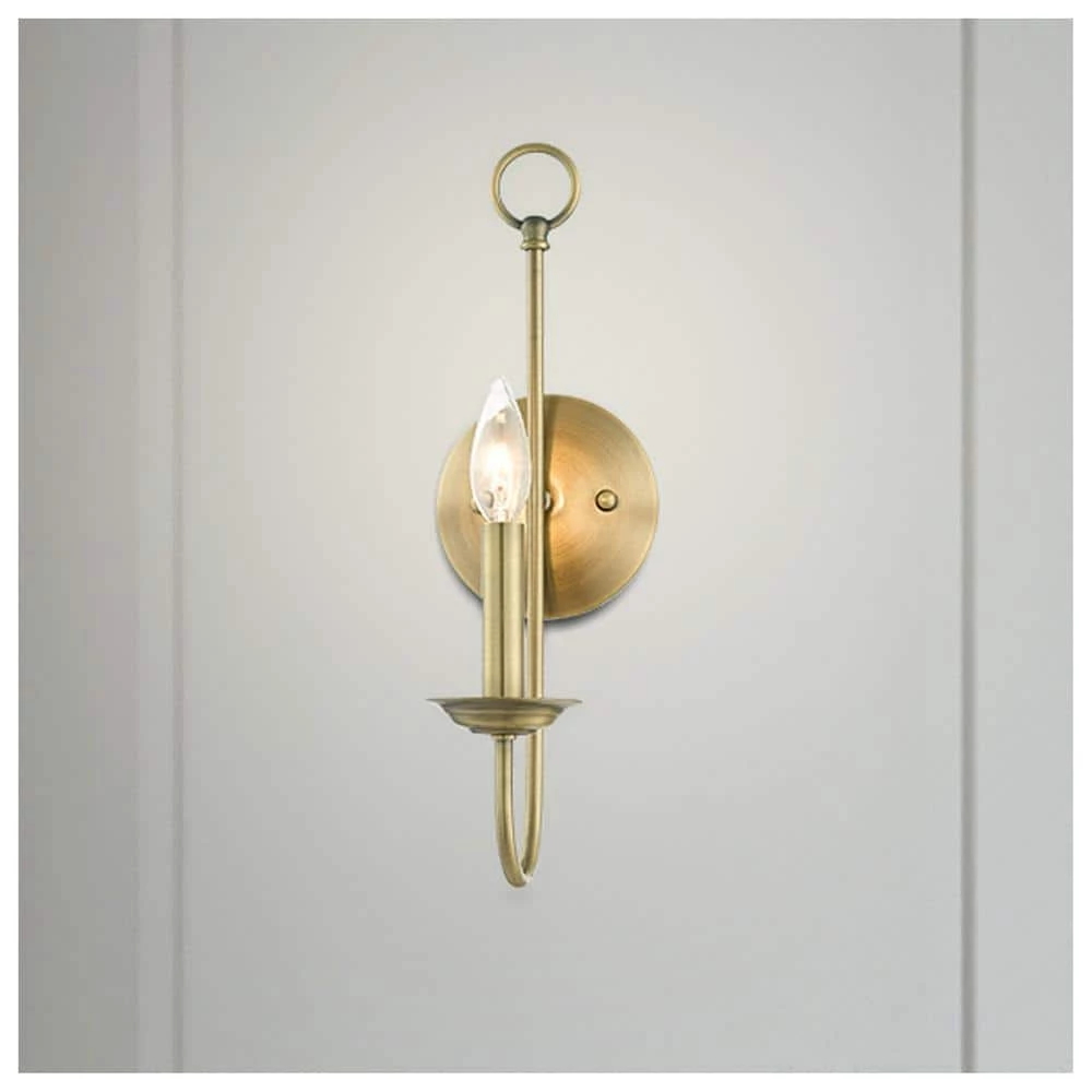 Estate 1 Light Antique Brass Sconce by Livex Lighting 3 Estate 1 Light Antique Brass Sconce by Livex Lighting - Image 3