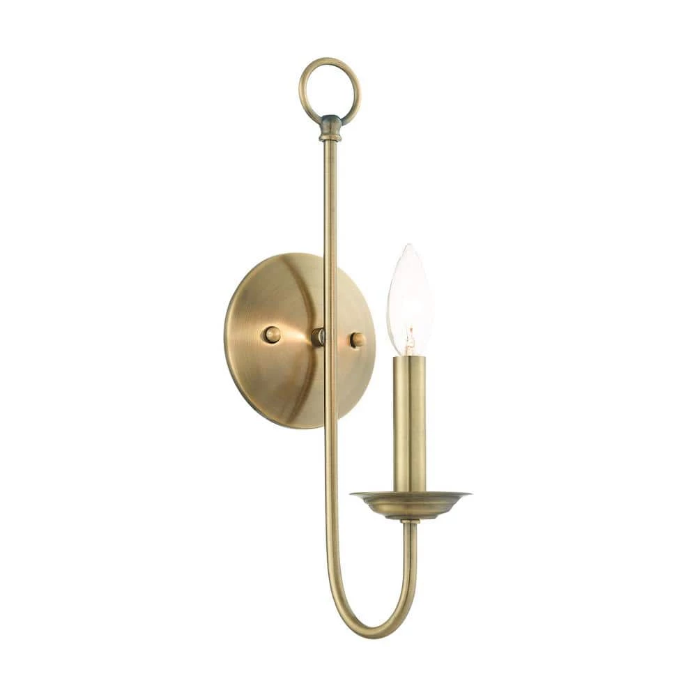 Estate 1 Light Antique Brass Sconce by Livex Lighting 1 Estate 1 Light Antique Brass Sconce by Livex Lighting