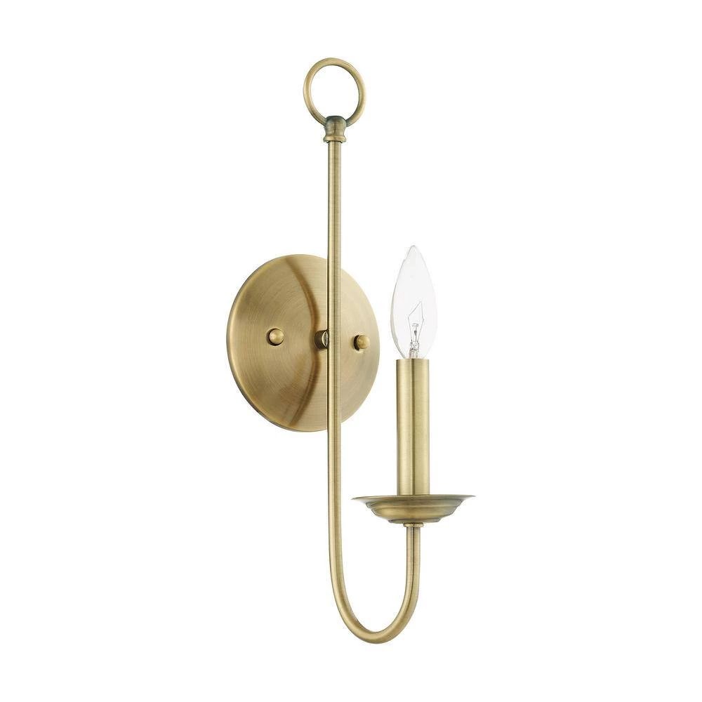 Estate 1 Light Antique Brass Sconce by Livex Lighting 8 Estate 1 Light Antique Brass Sconce by Livex Lighting - Image 8