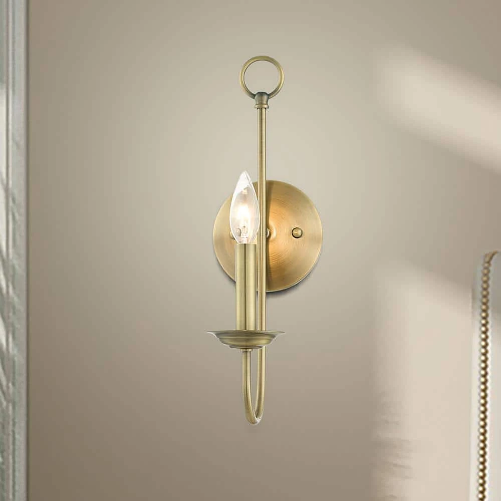 Estate 1 Light Antique Brass Sconce by Livex Lighting 2 Estate 1 Light Antique Brass Sconce by Livex Lighting - Image 2