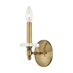 Bancroft 1 Light Antique Brass Wall Sconce by Livex Lighting