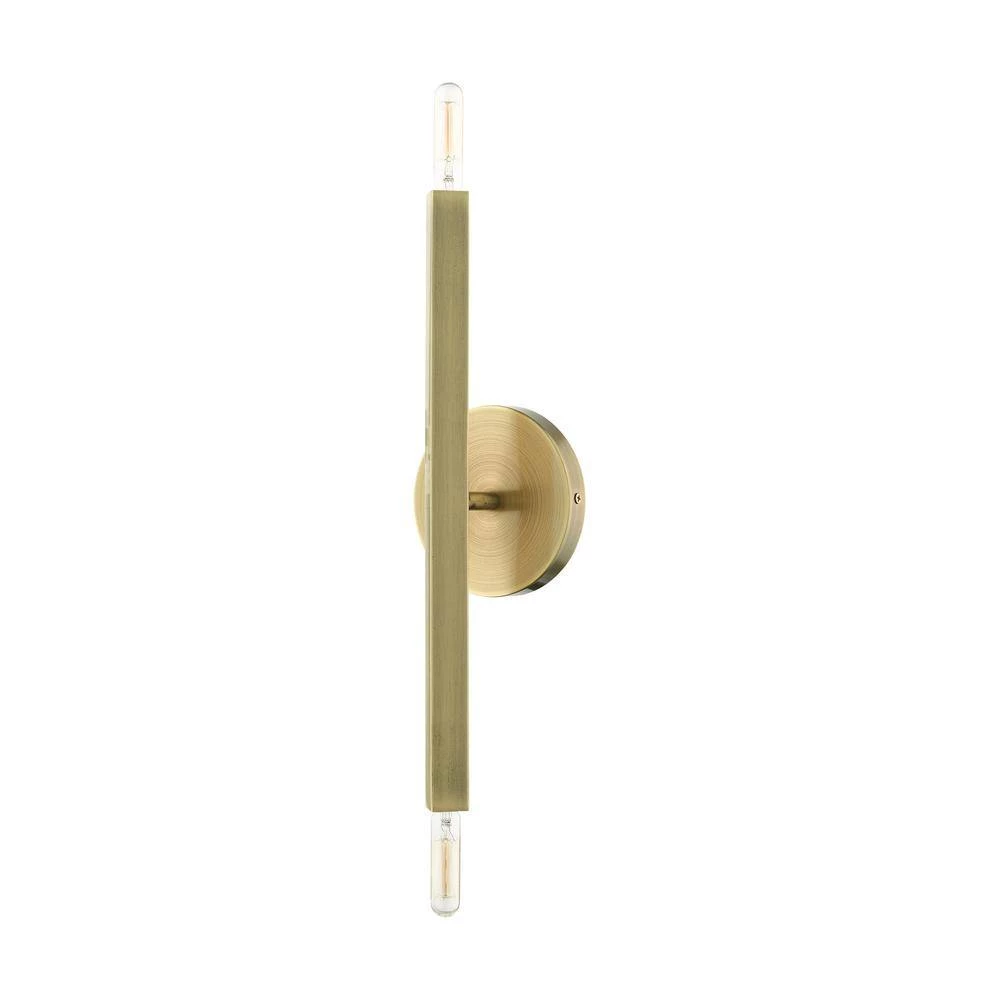 Monaco 2 Light Antique Brass ADA Sconce by Livex Lighting 6 Monaco 2 Light Antique Brass ADA Sconce by Livex Lighting - Image 6