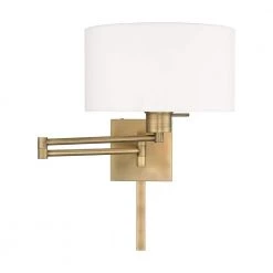 Swing Arm Wall Lamps 1 Light Antique Brass Swing Arm Wall Lamp by Livex Lighting -Livex Lighting shop antique brass livex lighting wall lamps 40036 01 4f 1000