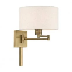 Swing Arm Wall Lamps 1 Light Antique Brass Swing Arm Wall Lamp by Livex Lighting -Livex Lighting shop antique brass livex lighting wall lamps 40037 01 1f 1000