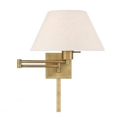 Swing Arm Wall Lamps 1 Light Antique Brass Swing Arm Wall Lamp by Livex Lighting -Livex Lighting shop antique brass livex lighting wall lamps 40038 01 4f 1000