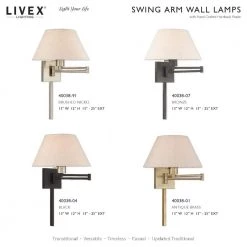 Swing Arm Wall Lamps 1 Light Antique Brass Swing Arm Wall Lamp by Livex Lighting -Livex Lighting shop antique brass livex lighting wall lamps 40038 01 d4 1000