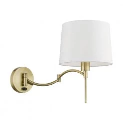 Antique Brass Hardwired/Plug-In Swing Arm Wall Lamp by Livex Lighting -Livex Lighting shop antique brass livex lighting wall lamps 40044 01 1f 1000