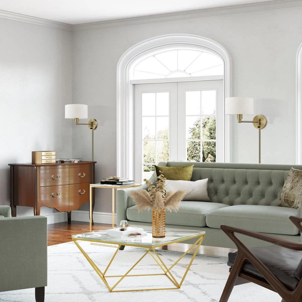 Antique Brass Hardwired/Plug-In Swing Arm Wall Lamp with 1-Light by Livex Lighting 3 Antique Brass Hardwired/Plug-In Swing Arm Wall Lamp with 1-Light by Livex Lighting - Image 3