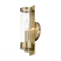 Castleton 1 Light Antique Brass ADA Wall Sconce by Livex Lighting -Livex Lighting shop antique brass livex lighting wall sconces 10141 01 1f 1000