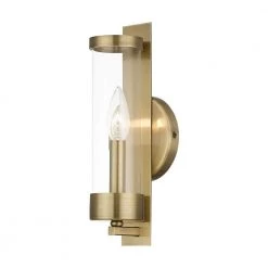 Castleton 1 Light Antique Brass ADA Wall Sconce by Livex Lighting