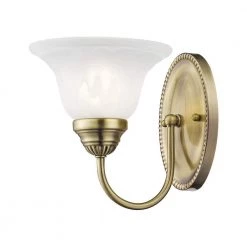 Edgemont 1 Light Antique Brass Bath Vanity by Livex Lighting