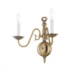 Williamsburgh 2 Light Antique Brass Wall Sconce by Livex Lighting 17 Williamsburgh 2 Light Antique Brass Wall Sconce by Livex Lighting -Livex Lighting shop antique brass livex lighting wall sconces 5002 01 4f 1000