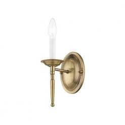 Williamsburgh 1 Light Antique Brass Wall Sconce by Livex Lighting -Livex Lighting shop antique brass livex lighting wall sconces 5121 01 44 1000