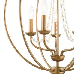 Arabella 5 Light Antique Gold Leaf Chandelier by Livex Lighting -Livex Lighting shop antique gold leaf livex lighting chandeliers 40915 48 44 1000
