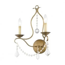 Chesterfield 2 Light Antique Gold Leaf Wall Sconce by Livex Lighting 23 Chesterfield 2 Light Antique Gold Leaf Wall Sconce by Livex Lighting -Livex Lighting shop antique gold leaf livex lighting wall sconces 6422 48 44 1000