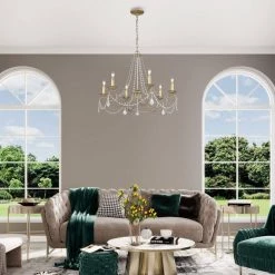 Pennington 6 Light Hand Painted Antique Silver Leaf Chandelier by Livex Lighting -Livex Lighting shop antique silver leaf livex lighting chandeliers 6516 73 a0 1000