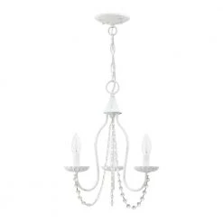 Alessia 3 Light Antique White Mini Chandelier by Livex Lighting -Livex Lighting shop antique white livex lighting chandeliers 40793 60 c3 1000