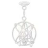 Aria 3 Light Antique White Convertible Mini Chandelier/Ceiling Mount by Livex Lighting
