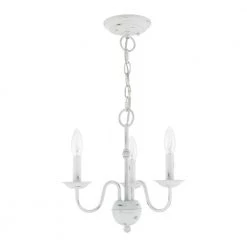 Windsor 3 Light Antique White Mini Chandelier by Livex Lighting -Livex Lighting shop antique white livex lighting chandeliers 52163 60 c3 1000