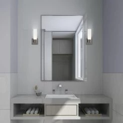 Aero 1 Light Black Chrome ADA Wall Sconce by Livex Lighting 15 Aero 1 Light Black Chrome ADA Wall Sconce by Livex Lighting -Livex Lighting shop black chrome livex lighting vanity lighting 10101 46 40 1000