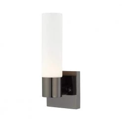 Aero 1 Light Black Chrome ADA Wall Sconce by Livex Lighting