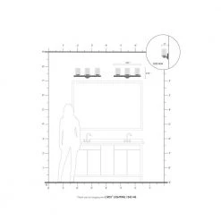 Manhattan 3 Light Polished Black Chrome Vanity Sconce by Livex Lighting -Livex Lighting shop black chrome livex lighting vanity lighting 1543 46 66 1000