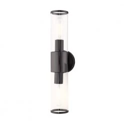 Banca 4.25 in. 2 Light Black Chrome Vanity Light by Livex Lighting