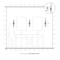 Banca 4.25 in. 2 Light Black Chrome Vanity Light by Livex Lighting -Livex Lighting shop black chrome livex lighting vanity lighting 17282 46 77 1000