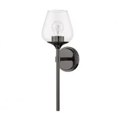 Willow 1-Light Black Chrome Wall Sconce with Clear Glass by Livex Lighting -Livex Lighting shop black chrome livex lighting vanity lighting 17471 46 c3 1000