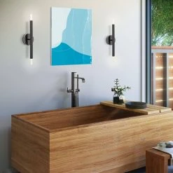 Monaco 2 Light Black Chrome ADA Sconce by Livex Lighting -Livex Lighting shop black chrome livex lighting vanity lighting 46981 46 1d 1000