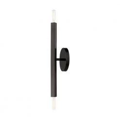 Monaco 2 Light Black Chrome ADA Sconce by Livex Lighting -Livex Lighting shop black chrome livex lighting vanity lighting 46981 46 1f 1000