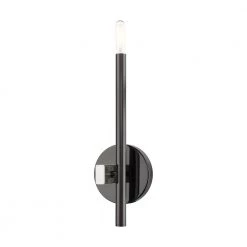 Denmark 1 Light Black Chrome ADA Single Sconce by Livex Lighting