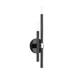 Denmark 2 Light Black Chrome ADA Double Sconce by Livex Lighting -Livex Lighting shop black chrome livex lighting vanity lighting 49342 46 fa 1000