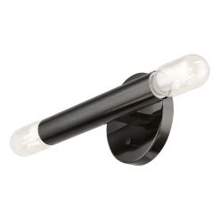 Copenhagen 5.125 in. 2-Light Black Chrome ADA Sconce by Livex Lighting -Livex Lighting shop black chrome livex lighting vanity lighting 51132 46 44 1000