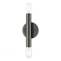 Copenhagen 5.125 in. 2-Light Black Chrome ADA Sconce by Livex Lighting -Livex Lighting shop black chrome livex lighting vanity lighting 51132 46 4f 1000